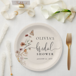 Boho Tiny Wildflower Vrijgezellenfeest Papier Bord