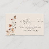 Boho Tiny Wildflower Vrijgezellenfeest Register Informatiekaartje (Voorkant)