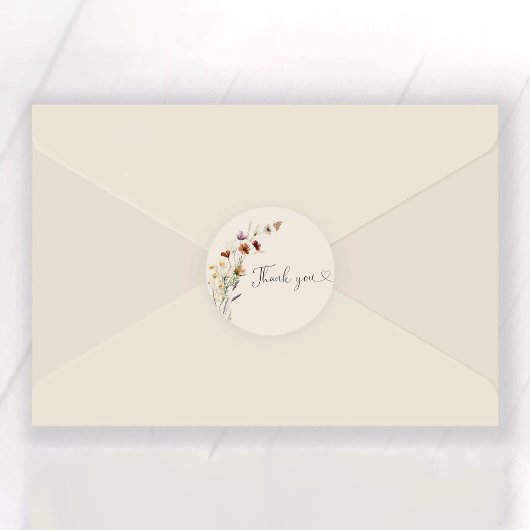 Boho Tiny Wildflower Vrijgezellenfeest Ronde Sticker