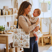 Boho Tipi op maat naam baby tas