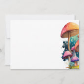 Boho Toadstool Enchantment Baby shower Kaart (Achterkant)