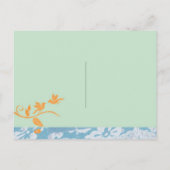 Boho Tortelduifjes Mint Wedding Save the Date Aankondigingskaart (Achterkant)