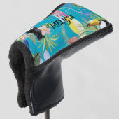 Boho Toucan Tropical Floral Golfheadcover (3/4 voorkant)