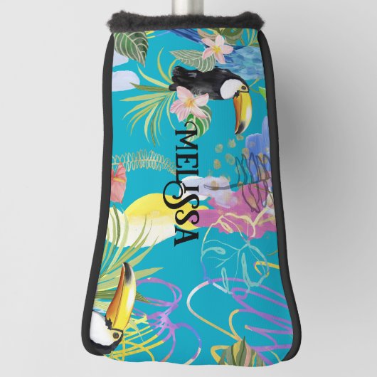 Boho Toucan Tropical Floral Golfheadcover (Draai 90)