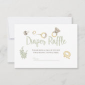 Boho Toys Baby shower Boy Diaper Raffle Card Kaart (Voorkant)