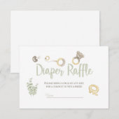 Boho Toys Baby shower Boy Diaper Raffle Card Kaart (Voorkant / Achterkant)