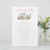 Boho Toys Pink Wishes for Baby shower Game (Staand voorkant)