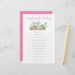 Boho Toys Pink Wishes for Baby shower Game