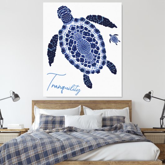 Boho Tranquility Zee Turtles Stretted Canvas Art (Insitu (Slaapkamer))