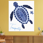 Boho Tranquility Zee Turtles Stretted Canvas Art (Insitu (Woonkamer))