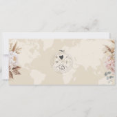 Boho Travel Boarding Pass Bestemming Opslaan van d Kaart (Achterkant)