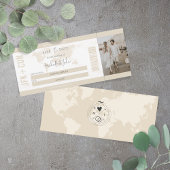 Boho Travel Boarding Pass Bestemming Opslaan van d Kaart