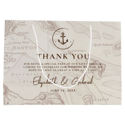 Boho Travel Cruise Bruiloft Dank u Groot Cadeauzakje (Achterkant)