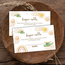 Boho Travel Helicopter Diaper Raffle Baby Shower