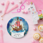 Boho Treasure Pirate Baby shower Papieren Bordje (Feest)