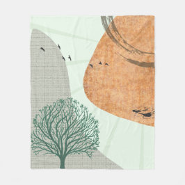 Boho Tree Fleece Deken