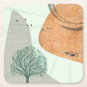 Boho Tree Kartonnen Onderzetters (Voorkant)