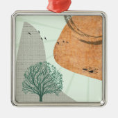 Boho Tree Metalen Ornament (Voorkant)