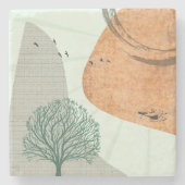 Boho Tree Stenen Onderzetter (Voorkant)