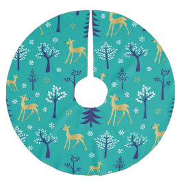 Boho Trees Gold Deers Modern Kerstboom Rok
