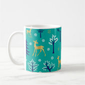 Boho Trees Gold Deers Modern Koffiemok (Links)