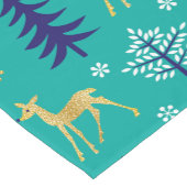 Boho Trees Gold Deers Modern Korte Tafelloper (Hoek)