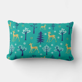 Boho Trees Gold Deers Modern Kussen