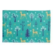 Boho Trees Gold Deers Modern Kussensloop (Achterkant)