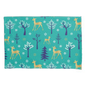 Boho Trees Gold Deers Modern Kussensloop (Voorkant)