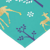 Boho Trees Gold Deers Modern Medium Tafelloper (Hoek)