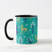 Boho Trees Gold Deers Modern Mok (Links)