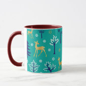 Boho Trees Gold Deers Modern Mok (Links)