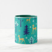 Boho Trees Gold Deers Modern Mok (Midden)