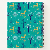 Boho Trees Gold Deers Modern Notitieboek (Achterkant)