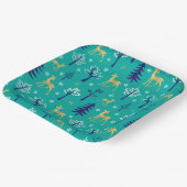 Boho Trees Gold Deers Modern Papieren Bordje (Gebogen)