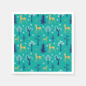 Boho Trees Gold Deers Modern Servet (Voorkant)
