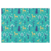 Boho Trees Gold Deers Modern Tafelkleed (Voorkant (Horizontaal))
