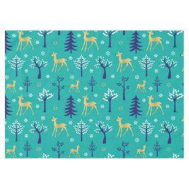 Boho Trees Gold Deers Modern Tafelkleed