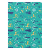 Boho Trees Gold Deers Modern Tafelkleed (Voorkant)