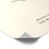 Boho Trendy Beige Pricelist Poster (Hoek)