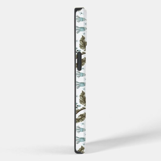 Boho Trendy Blauw Groen Bloemen Case-Mate iPhone Case (Achterkant / Rechts)