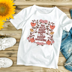 Boho trendy bloemrijke inspirerende motivatie t-shirt