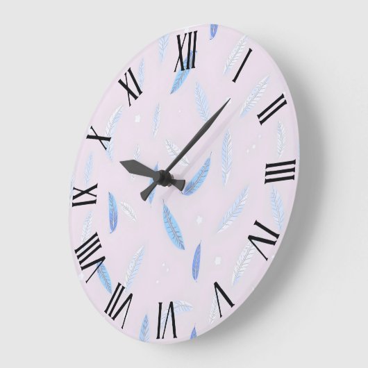 Boho Trendy Feathers Luxe Collectie Grote Klok (Hoek)