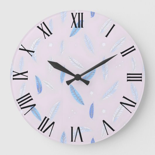 Boho Trendy Feathers Luxe Collectie Grote Klok (Voorkant)