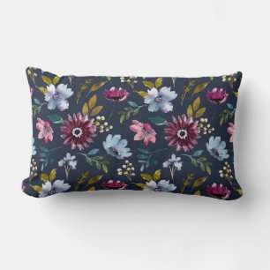Boho trendy flower patroon marvy blue elegant kussen