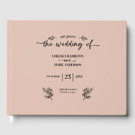 Boho Trendy Script bruiloft Gastenboek