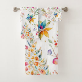 Boho, Trendy, Waterverf, Chic, Modern, Pastel Bad Handdoek