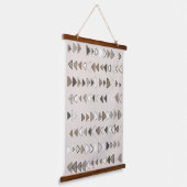 Boho Triangles Brown Taupe Ivory Hangend Wandkleed (Gebogen)