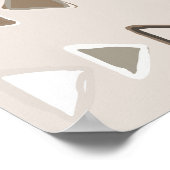Boho Triangles Brown Taupe Ivory Poster (Hoek)