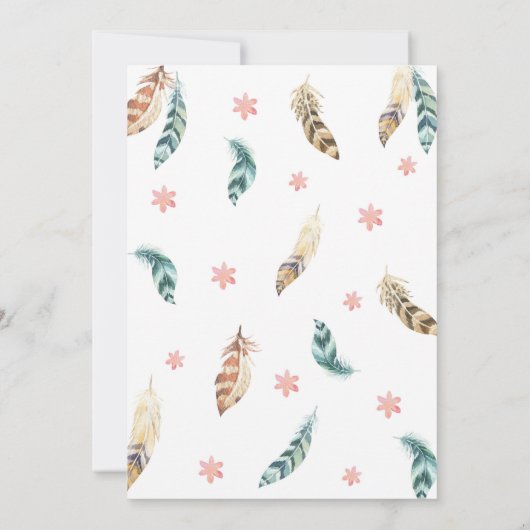 Boho Tribal 1e verjaardag Uitnodiging voor een mei (Achterkant)